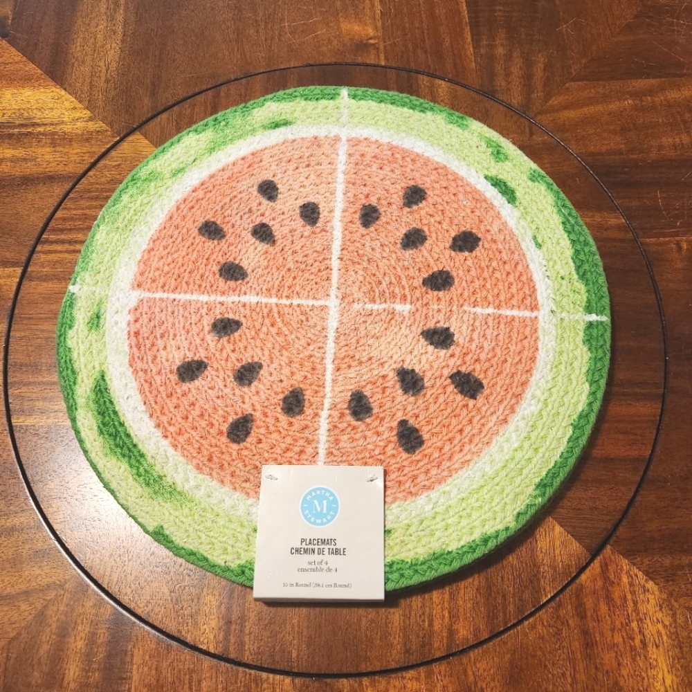 Martha Stewart Watermellon Placemats Set of 4